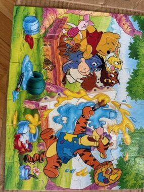 Vintage Mattel Disney Winnie The Pooh 13x10 inch 24 Piece Jigsaw Puzzle 1999